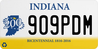 IN license plate 909PDM