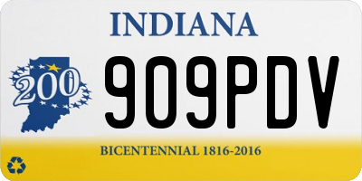 IN license plate 909PDV