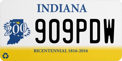 IN license plate 909PDW