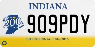 IN license plate 909PDY