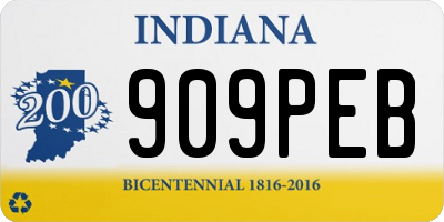 IN license plate 909PEB