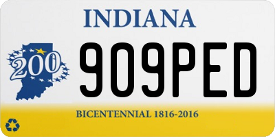 IN license plate 909PED