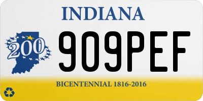 IN license plate 909PEF
