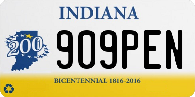 IN license plate 909PEN