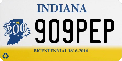 IN license plate 909PEP