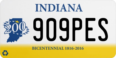 IN license plate 909PES