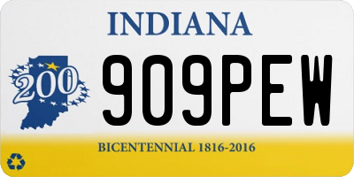 IN license plate 909PEW