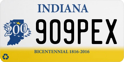 IN license plate 909PEX