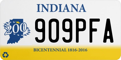 IN license plate 909PFA