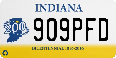 IN license plate 909PFD