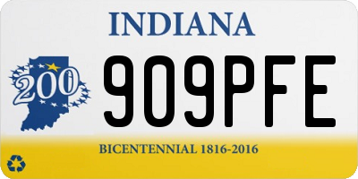 IN license plate 909PFE