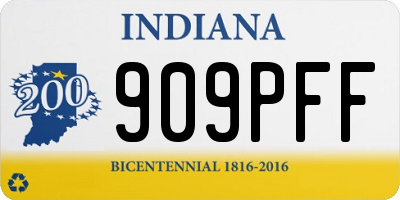 IN license plate 909PFF