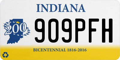 IN license plate 909PFH