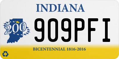 IN license plate 909PFI