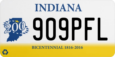 IN license plate 909PFL