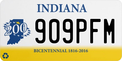 IN license plate 909PFM
