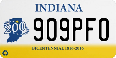 IN license plate 909PFO