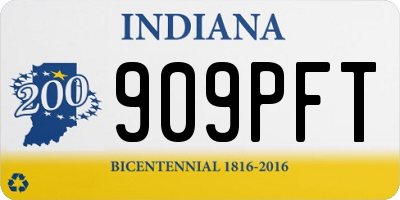IN license plate 909PFT