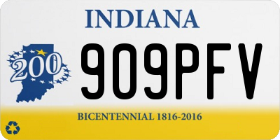 IN license plate 909PFV