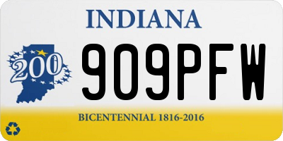 IN license plate 909PFW