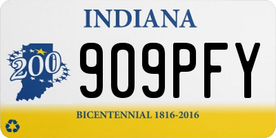 IN license plate 909PFY