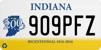 IN license plate 909PFZ