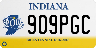 IN license plate 909PGC