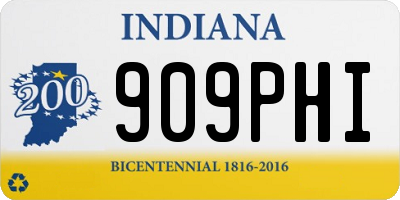 IN license plate 909PHI