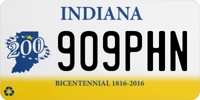 IN license plate 909PHN