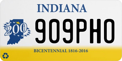 IN license plate 909PHO