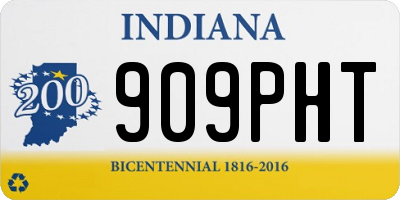 IN license plate 909PHT