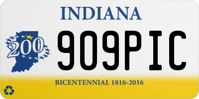 IN license plate 909PIC