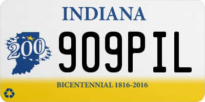 IN license plate 909PIL