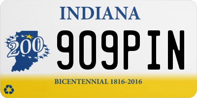 IN license plate 909PIN