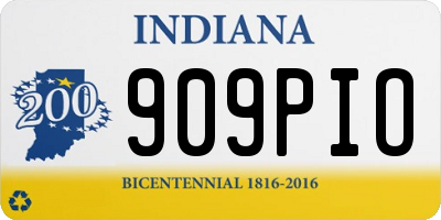 IN license plate 909PIO