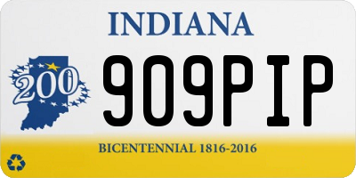 IN license plate 909PIP