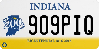 IN license plate 909PIQ