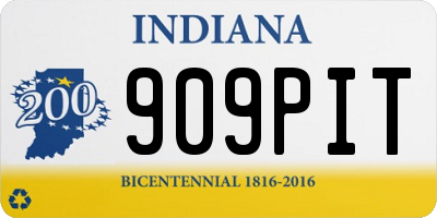 IN license plate 909PIT