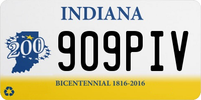 IN license plate 909PIV