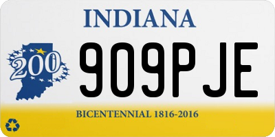 IN license plate 909PJE