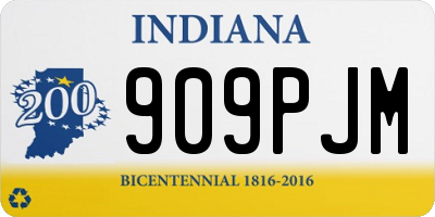 IN license plate 909PJM