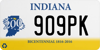 IN license plate 909PK