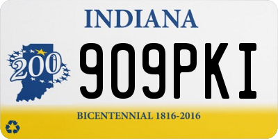 IN license plate 909PKI