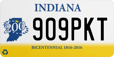 IN license plate 909PKT