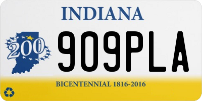 IN license plate 909PLA