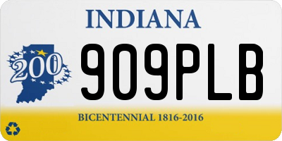 IN license plate 909PLB
