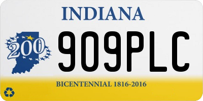 IN license plate 909PLC