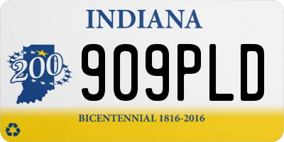 IN license plate 909PLD