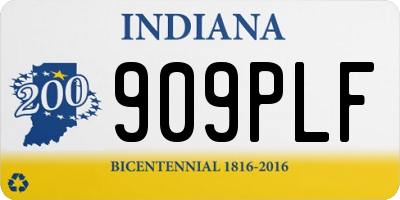 IN license plate 909PLF