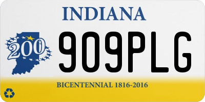 IN license plate 909PLG